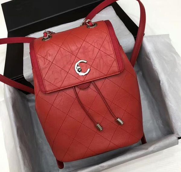 Dhl 5a a57555 25cm calf kin leather backpack bag ilver tone metal hardware come with du t bag box
Dhl 5a a57555 25cm calf kin leather backpack bag ilver tone metal hardware come with du t bag box