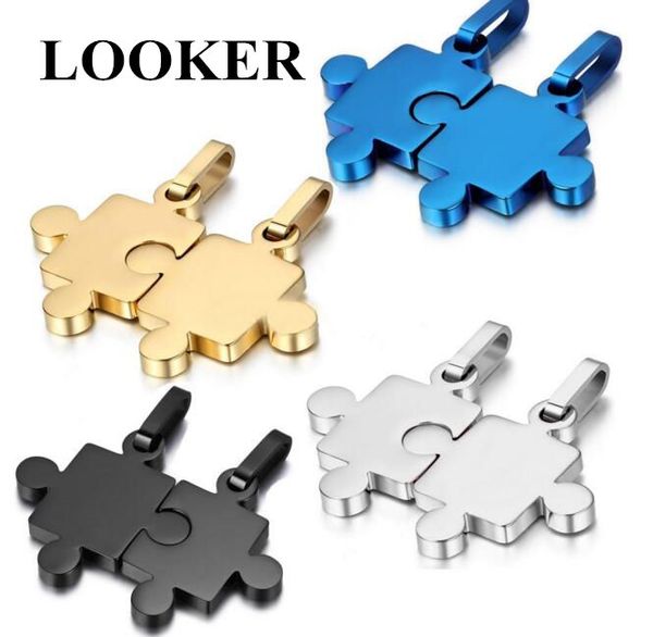looker romantic couple lovers pendants necklaces titanium steel smooth puzzle necklaces for lover valentine gift, Silver
looker romantic couple lovers pendants necklaces titanium steel smooth puzzle necklaces for lover valentine gift, Silver