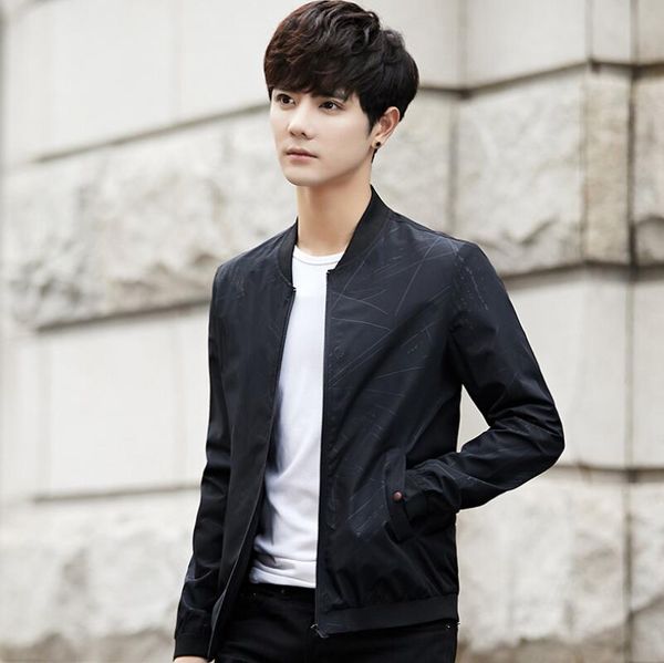 men clothes 2018 bomber jacket fashion trend personality casual jacket men, Black;brown 
men clothes 2018 bomber jacket fashion trend personality casual jacket men, Black;brown