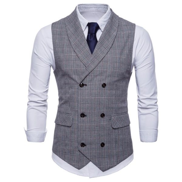 men's vest british casual suit waistcoat male double breasted vest man 2018 new mens clothing dress slim fit gilet homme, Black;white
men's vest british casual suit waistcoat male double breasted vest man 2018 new mens clothing dress slim fit gilet homme, Black;white