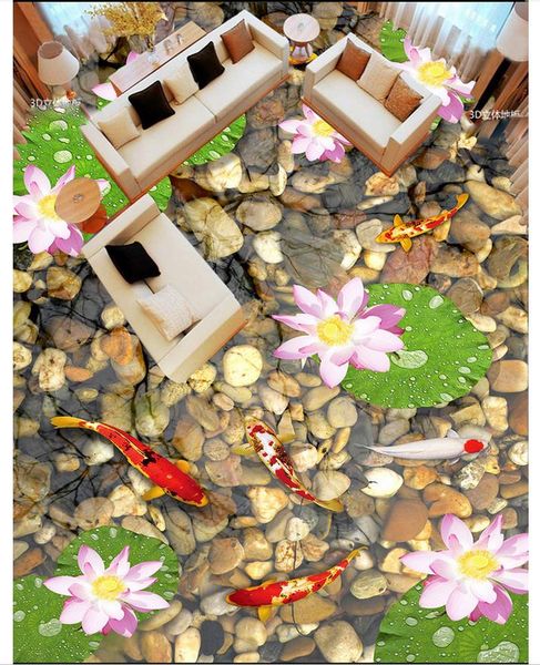 custom pvc waterproof self-adhesive mural wallpaper water floating flower lotus leaf stone fish 3d three-dimensional painting floor decor
custom pvc waterproof self-adhesive mural wallpaper water floating flower lotus leaf stone fish 3d three-dimensional painting floor decor
