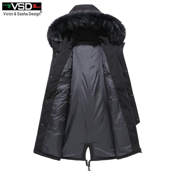 vsd winter duck down jacket longer real fur coat's men's fashion clothing casual jackets thickening parkas vsd-8876, Black
vsd winter duck down jacket longer real fur coat's men's fashion clothing casual jackets thickening parkas vsd-8876, Black
