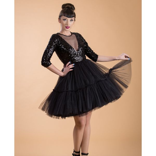 europe and the united states dress dress sequins splicing perspective lace speaker skirt 00456, Black;gray
europe and the united states dress dress sequins splicing perspective lace speaker skirt 00456, Black;gray