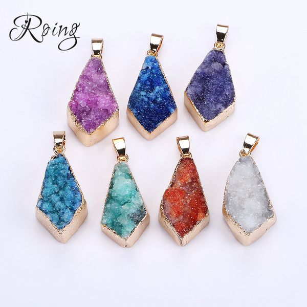 roing crystal pendant gold plated jewelry necklace natural stone multicolor charms diy making jewelry accessory c001, Bronze;silver
roing crystal pendant gold plated jewelry necklace natural stone multicolor charms diy making jewelry accessory c001, Bronze;silver