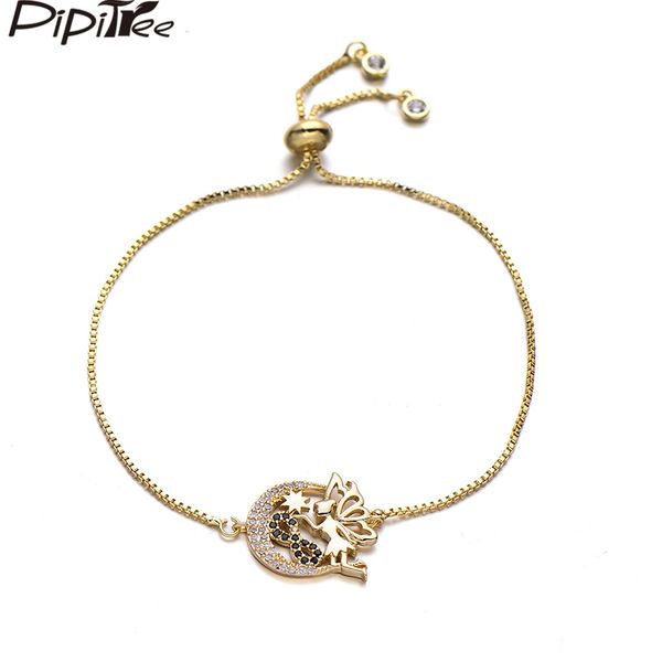 pipitree moon star angel charm bracelet black infinity copper cubic zirconia bracelets adjustable chain jewelry birthday gift, Golden;silver
pipitree moon star angel charm bracelet black infinity copper cubic zirconia bracelets adjustable chain jewelry birthday gift, Golden;silver