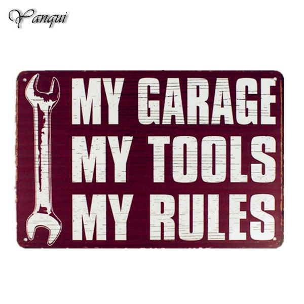 my garage my tools rules wall sticker home decor retro vintage metal tin signs poster gas oil car for man cave store yqz067
my garage my tools rules wall sticker home decor retro vintage metal tin signs poster gas oil car for man cave store yqz067