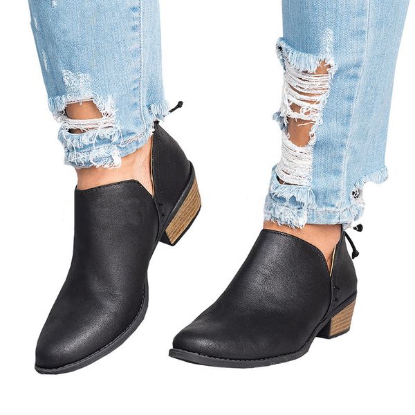 autumn leather boots women ankle boots women shoes flat platform fashion boot spring casual botas slip on short booties, Black
autumn leather boots women ankle boots women shoes flat platform fashion boot spring casual botas slip on short booties, Black