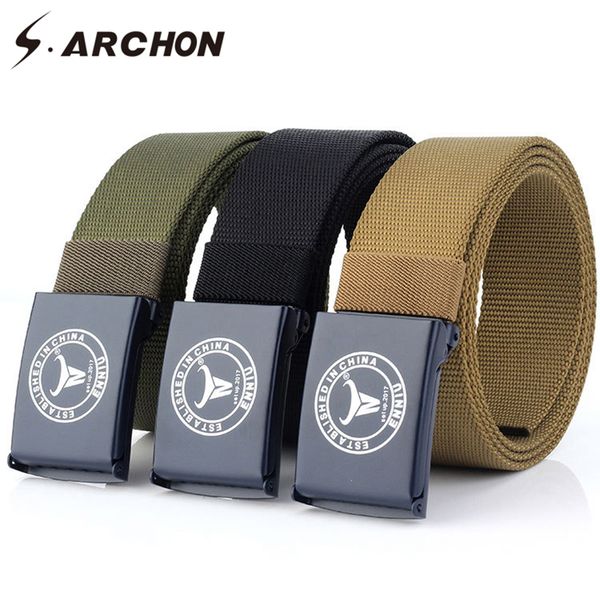 s.archon tactical belt men nylon belt strap ceintures us army multifunctional trainin, Black;brown
s.archon tactical belt men nylon belt strap ceintures us army multifunctional trainin, Black;brown