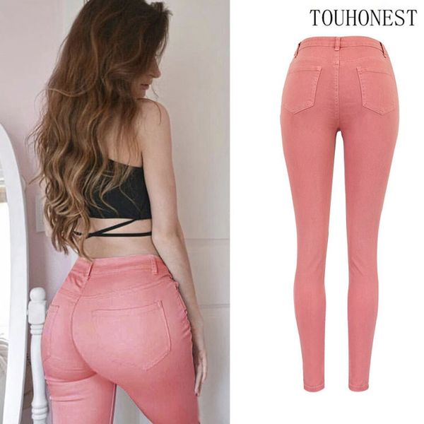 touhonest women skinny jeans high waist casual stretch jeans pink cotton pencil pants elastic pure color pocket plus size xxxl, Blue
touhonest women skinny jeans high waist casual stretch jeans pink cotton pencil pants elastic pure color pocket plus size xxxl, Blue