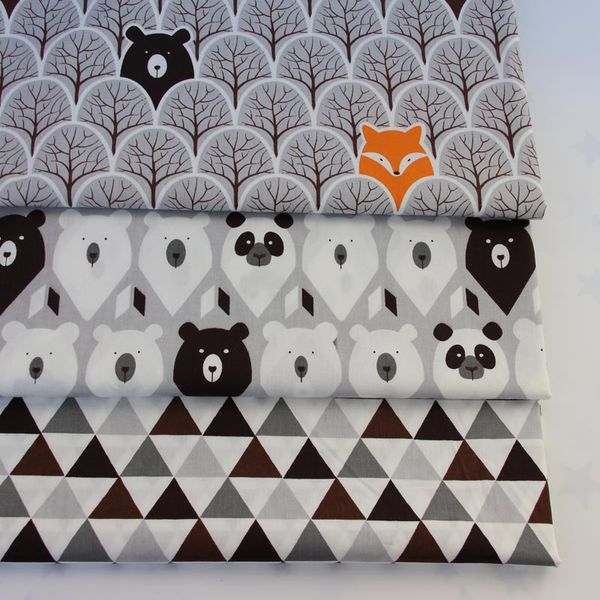 100% cotton fabrics cartoon grey trees bear panda black brown tri angle for diy kids tent bedding apparel decoration crafts, Black;white
100% cotton fabrics cartoon grey trees bear panda black brown tri angle for diy kids tent bedding apparel decoration crafts, Black;white