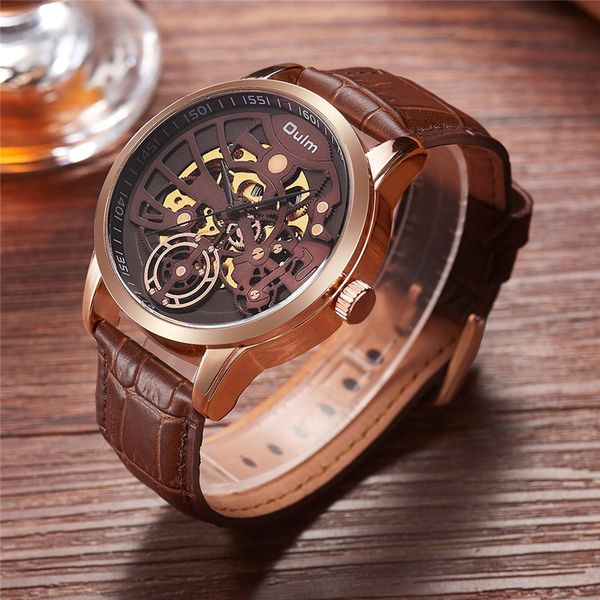 oulm automatic mechanical watches men business casual leather strap watch vintage men's watch montre homme, Slivery;brown
oulm automatic mechanical watches men business casual leather strap watch vintage men's watch montre homme, Slivery;brown