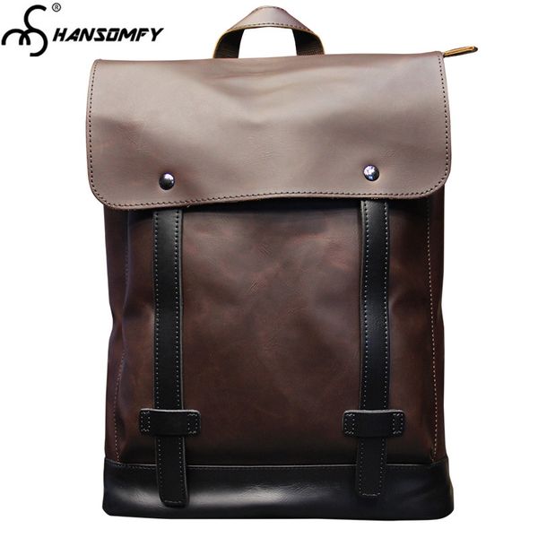 14" lapmen's casual backpack trend retro trend pu leather men backpack travel shoulder bag college students
14" lapmen's casual backpack trend retro trend pu leather men backpack travel shoulder bag college students