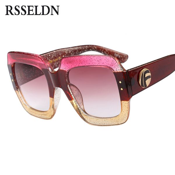 rsseldn oversized square sunglasses women fashion gradient lens sun glasses for women black green red shades uv400, White;black
rsseldn oversized square sunglasses women fashion gradient lens sun glasses for women black green red shades uv400, White;black