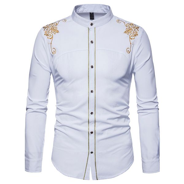 2018 new men's brand shirt fashion leisure embroidery long-sleeve shirt european men's business fashion masculinity s-xxl, White;black
2018 new men's brand shirt fashion leisure embroidery long-sleeve shirt european men's business fashion masculinity s-xxl, White;black