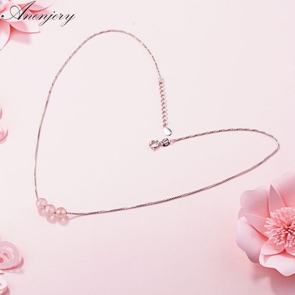 anenjery simple fashion 925 sterling silver natural strawberry crystal beads necklace for women short chain necklace s-n247
anenjery simple fashion 925 sterling silver natural strawberry crystal beads necklace for women short chain necklace s-n247