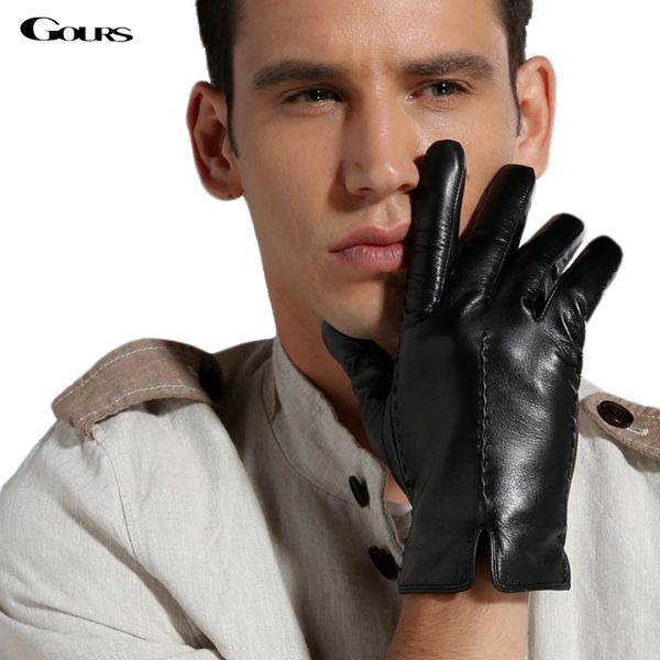 gours men' winter genuine leather gloves 2017 new fashion brand warm black driving gloves goatskin mittens guantes luvas gsm021, Blue;gray
gours men' winter genuine leather gloves 2017 new fashion brand warm black driving gloves goatskin mittens guantes luvas gsm021, Blue;gray