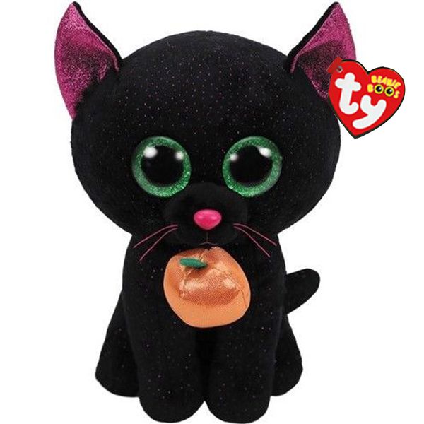 Ty Beanie Boos Плюшевая кукла с животными Черная кошка с тыквенными игрушками 6 "15см с би
Ty Beanie Boos Плюшевая кукла с животными Черная кошка с тыквенными игрушками 6 "15см с би