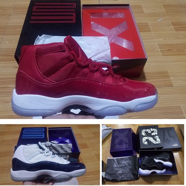 with box 11 mens basketball shoes 2016 space jam 45 gym red patent leather + nylon black concord 11s women trainer midnight navy
with box 11 mens basketball shoes 2016 space jam 45 gym red patent leather + nylon black concord 11s women trainer midnight navy