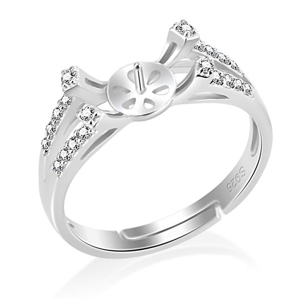 Shiny 1 Piece 925 Sterling Silver Adjustable Ring Mounting with Zircons, DIY Jewellery Making Pearl Mount
Shiny 1 Piece 925 Sterling Silver Adjustable Ring Mounting with Zircons, DIY Jewellery Making Pearl Mount