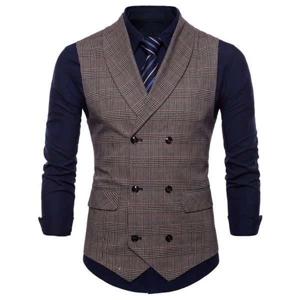 Broadcloth England Wind Mens Business Vest Fashion Men Cotton Leisure Plaid Small Slim Vest Male New Style Grey Coffee Men Casual Suit Vest
Broadcloth England Wind Mens Business Vest Fashion Men Cotton Leisure Plaid Small Slim Vest Male New Style Grey Coffee Men Casual Suit Vest