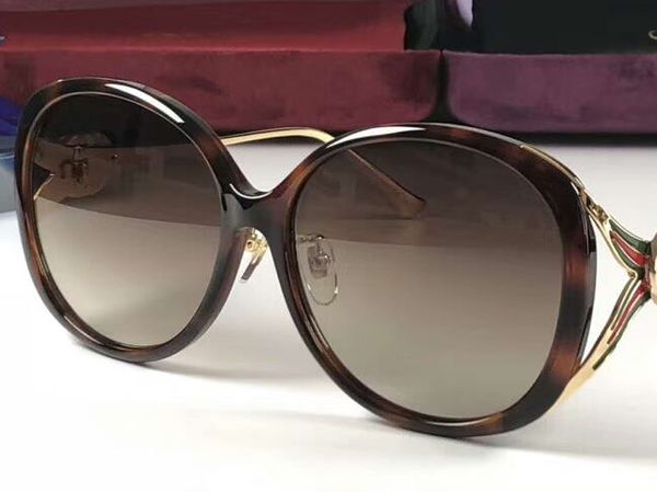 022sk havana /brown gradient lenses sunglasses round metal women designer luxury glasses shades new with box, White;black
022sk havana /brown gradient lenses sunglasses round metal women designer luxury glasses shades new with box, White;black