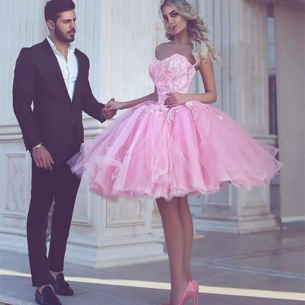 charming pink ball gown homecoming dresses 2018 sweetheart appliques knee length modest arabic girls party pageant prom gowns custom, Blue;pink
charming pink ball gown homecoming dresses 2018 sweetheart appliques knee length modest arabic girls party pageant prom gowns custom, Blue;pink