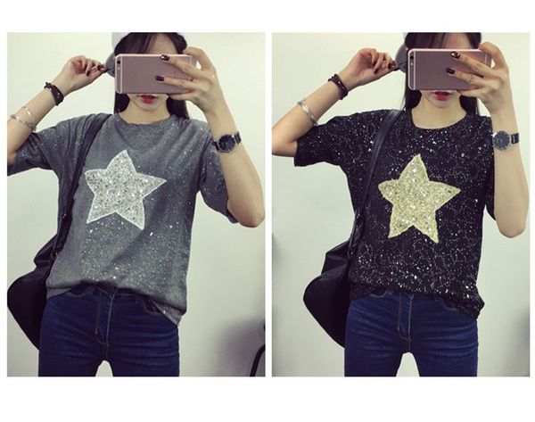 4xl shirt shiny women tmdaj sleeve casual star size femme short design blusa cotton summer loose shirts t plus sequin crukd
4xl shirt shiny women tmdaj sleeve casual star size femme short design blusa cotton summer loose shirts t plus sequin crukd
