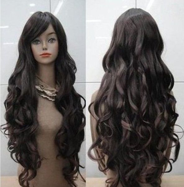 new stunning women long dark brown wavy cosplay everyday clothing hair full wigs, Black
new stunning women long dark brown wavy cosplay everyday clothing hair full wigs, Black