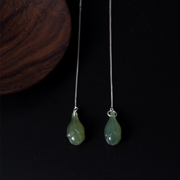 louleur 925 sterling silver jade earrings green color handmade diy natural jade magnolia earrings for women jewelry china, Golden;silver
louleur 925 sterling silver jade earrings green color handmade diy natural jade magnolia earrings for women jewelry china, Golden;silver