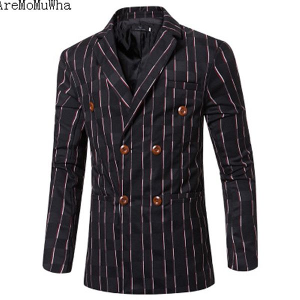 aremomuwha autumn and winter new men's small suit fashion double breasted suit british double breasted groom dresses qx117, White;black
aremomuwha autumn and winter new men's small suit fashion double breasted suit british double breasted groom dresses qx117, White;black