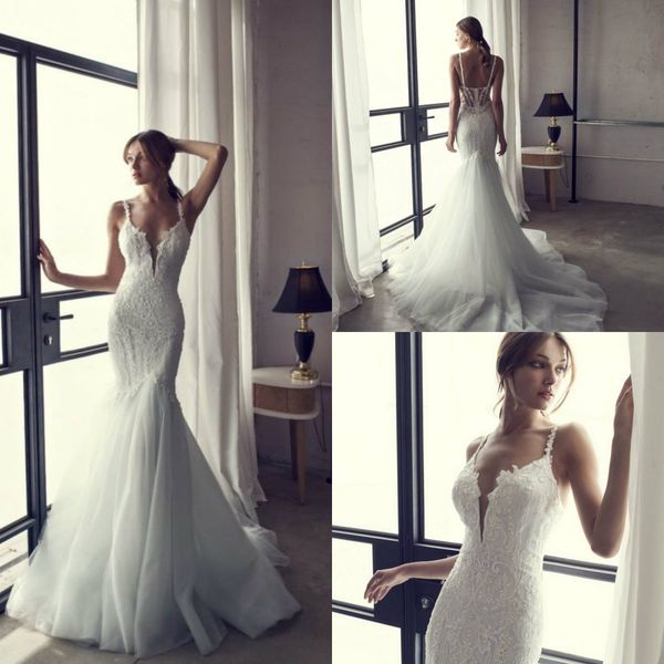 gorgeous boho wedding dresses spaghetti lace appliqued bead sweep train country wedding gowns backless plus size bridal dress vestido de nov, White
gorgeous boho wedding dresses spaghetti lace appliqued bead sweep train country wedding gowns backless plus size bridal dress vestido de nov, White