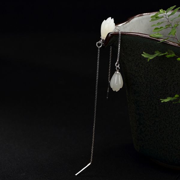 hutang gemstone jade earrings 925 solid sterling silver white flower fine fashion stone jewelry for women's girl's gift new, Golden;silver
hutang gemstone jade earrings 925 solid sterling silver white flower fine fashion stone jewelry for women's girl's gift new, Golden;silver