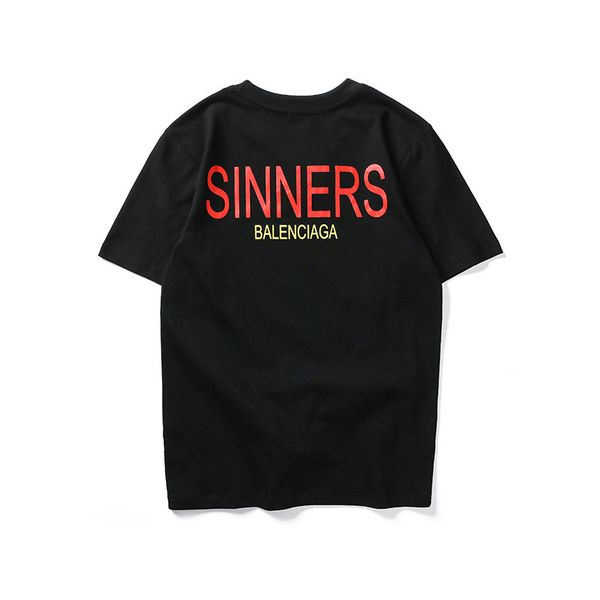 2018 summer new designer paris fan brand mens designer t shirt sinner letter printing mens tshirt casual women tee t-shirt, White;black
2018 summer new designer paris fan brand mens designer t shirt sinner letter printing mens tshirt casual women tee t-shirt, White;black