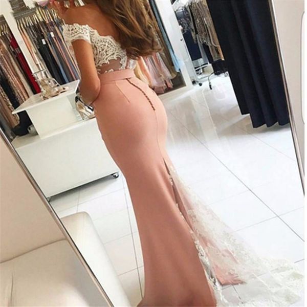 off the shoulder white lace applique sash backless mermaid party gown formal evening dresses long prom dresses robe de soiree, Black
off the shoulder white lace applique sash backless mermaid party gown formal evening dresses long prom dresses robe de soiree, Black