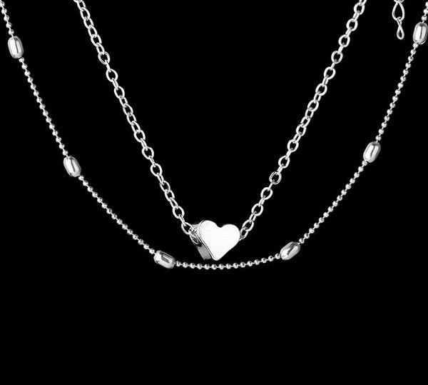 new love heart pendant necklace silver gold chain multilayer chokers necklaces fashion jewelry for women gift kak2360
new love heart pendant necklace silver gold chain multilayer chokers necklaces fashion jewelry for women gift kak2360