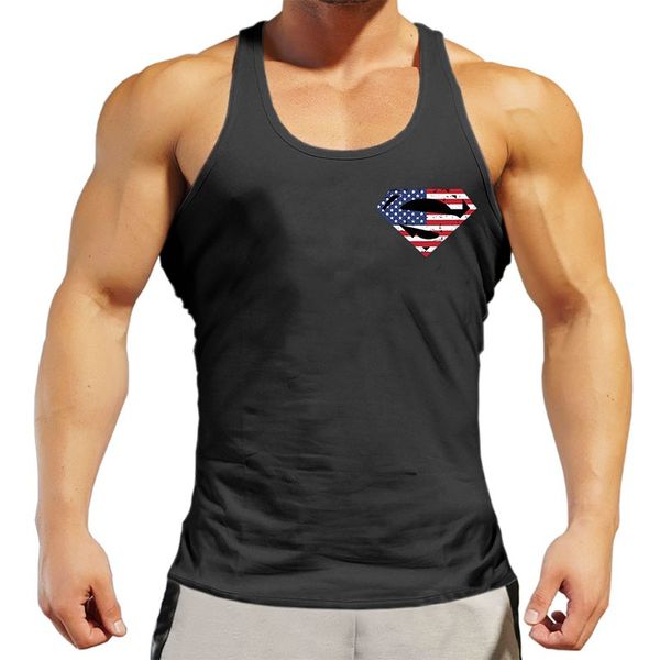men tank muscle fit american flag workout superman tank gym bodybuilding tanks outfits singlets stringer us flag, White;black
men tank muscle fit american flag workout superman tank gym bodybuilding tanks outfits singlets stringer us flag, White;black