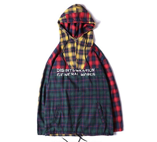 patchwork pullover plaid long sleeve hoodies shirts mens hip hop zipper pocket casual shirts fashion streetwear new sweatshirt, Black
patchwork pullover plaid long sleeve hoodies shirts mens hip hop zipper pocket casual shirts fashion streetwear new sweatshirt, Black