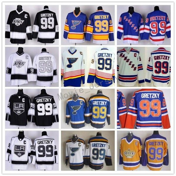New York Rangers 99 Wayne Gretzky Jerseys Hockey St. Louis Blues LA Los Angeles Vintage Blue White Black Yellow Orange
New York Rangers 99 Wayne Gretzky Jerseys Hockey St. Louis Blues LA Los Angeles Vintage Blue White Black Yellow Orange