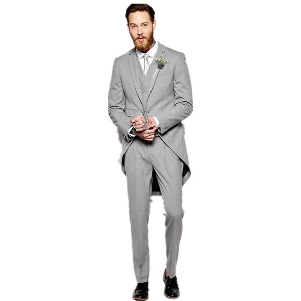 new light grey groom tuxedo wedding men suit 3 pieces(jacket+pants+vest+tie) notched lapel custom made slim fit prom clothes 240, White;black
new light grey groom tuxedo wedding men suit 3 pieces(jacket+pants+vest+tie) notched lapel custom made slim fit prom clothes 240, White;black