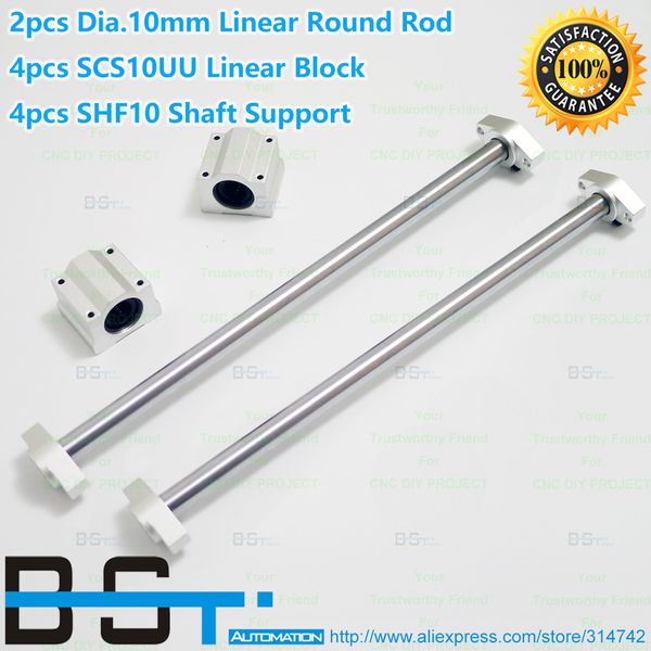2pcs dia. 10mm linear shaft round rod 100 200 300 400 500 600mm + 4pcs scs10uu slide block bearing +4pcs shf10 shaft support
2pcs dia. 10mm linear shaft round rod 100 200 300 400 500 600mm + 4pcs scs10uu slide block bearing +4pcs shf10 shaft support