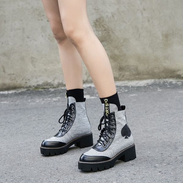 2018 punk heart-shaped female martin boots platform middle heel lace-up round toes women ankle boots 34-43 cjl&9979, Black
2018 punk heart-shaped female martin boots platform middle heel lace-up round toes women ankle boots 34-43 cjl&9979, Black