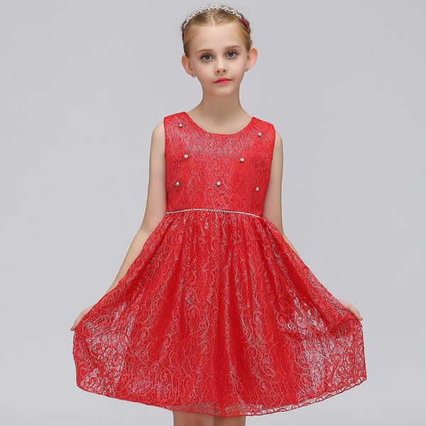 new children's wear sleeveless beaded waist lace princess dress dress kid dress, Red;yellow
new children's wear sleeveless beaded waist lace princess dress dress kid dress, Red;yellow