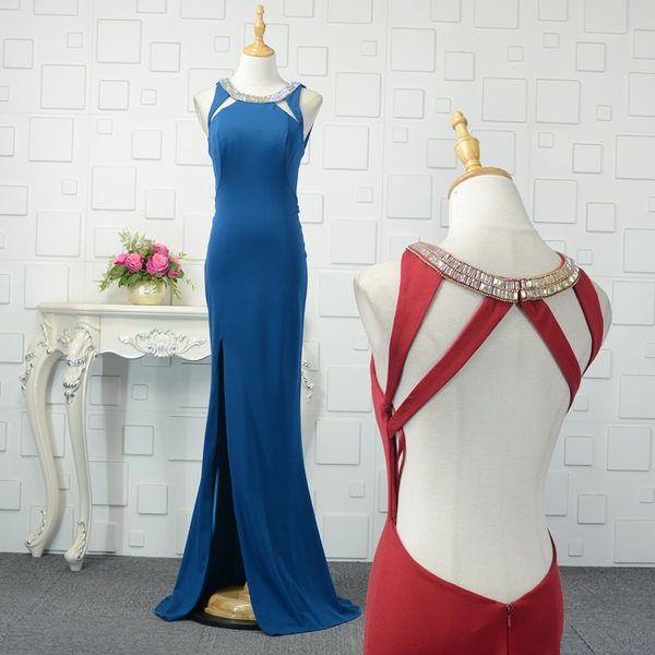 beaded long split evening dresses 2018 backless prom dresses elegant formal dresses floor length evening gowns, Black;red
beaded long split evening dresses 2018 backless prom dresses elegant formal dresses floor length evening gowns, Black;red