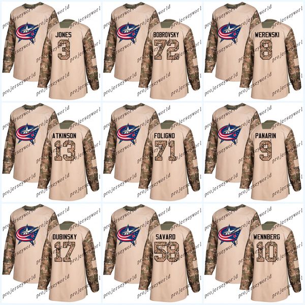 2017 Camo Veterans Day Columbus Blue Jackets 13 Cam Atkinson 71 Nick Foligno 72 Sergei Bobrovsky 3 Seth Jones Artemi Panarin Hockey Jersey
2017 Camo Veterans Day Columbus Blue Jackets 13 Cam Atkinson 71 Nick Foligno 72 Sergei Bobrovsky 3 Seth Jones Artemi Panarin Hockey Jersey