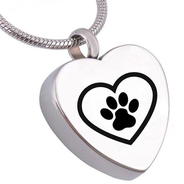 fashion paw print cremation urn jewelry heart memorial ash keepsake necklace, Silver
fashion paw print cremation urn jewelry heart memorial ash keepsake necklace, Silver