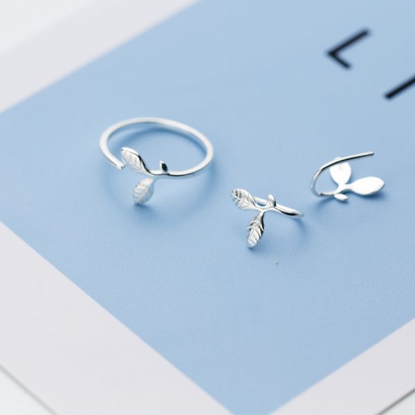 925 sterling silver leaf stud earrings for women gifts prevent allergy rings lady fashion jewelry set pendientes jz371
925 sterling silver leaf stud earrings for women gifts prevent allergy rings lady fashion jewelry set pendientes jz371