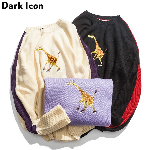 embroidery round neck men's sweater 2018 winter color block on sleeve preppy style sweater men 3 colors, White;black
embroidery round neck men's sweater 2018 winter color block on sleeve preppy style sweater men 3 colors, White;black