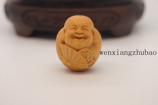 hand-crafted carved yellow poplar hanging car hang - laughing buddha. talisman - necklace pendant., Silver
hand-crafted carved yellow poplar hanging car hang - laughing buddha. talisman - necklace pendant., Silver