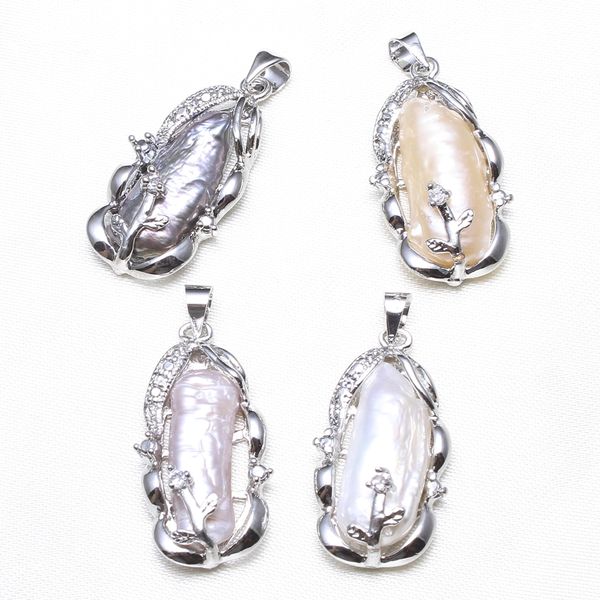 silver-color cubic zircon rhinestone pendant natural real pink white purple black freshwater pearl charm pendants jewelry gifts
silver-color cubic zircon rhinestone pendant natural real pink white purple black freshwater pearl charm pendants jewelry gifts