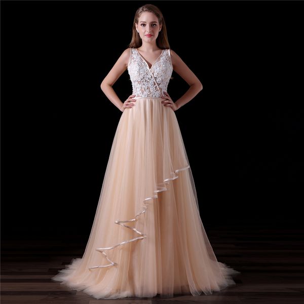 champagne wedding dresses with ivory applique stunning wedding dresses bridal gowns plus size custom made sleeveless sweep train, White
champagne wedding dresses with ivory applique stunning wedding dresses bridal gowns plus size custom made sleeveless sweep train, White